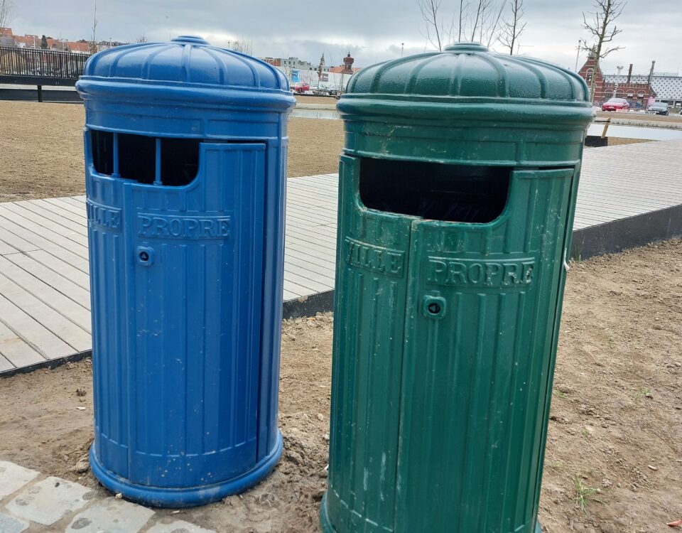 poubelles de tri dans l’espace public à Woluwe-Saint-Pierre