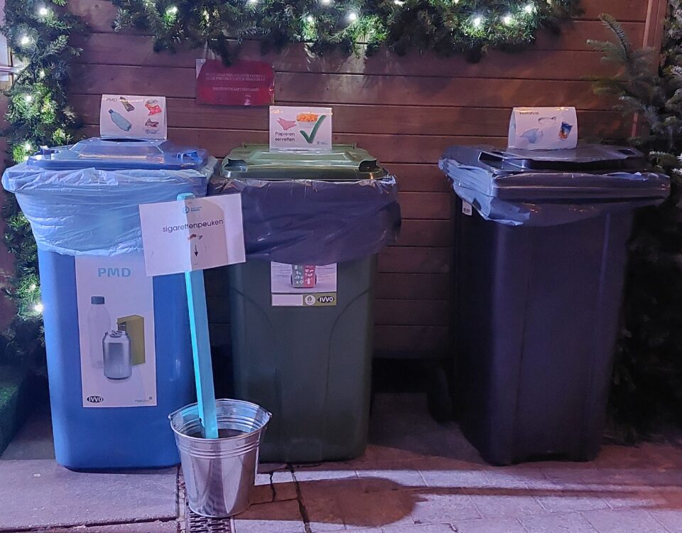 Le  tri des déchets observé au marché de Noël de Koksijde