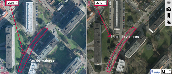 problèmes liés au parking en berne centrale dans le haut de la drève de Nivelles, woluwe-saint-pierre et auderghem